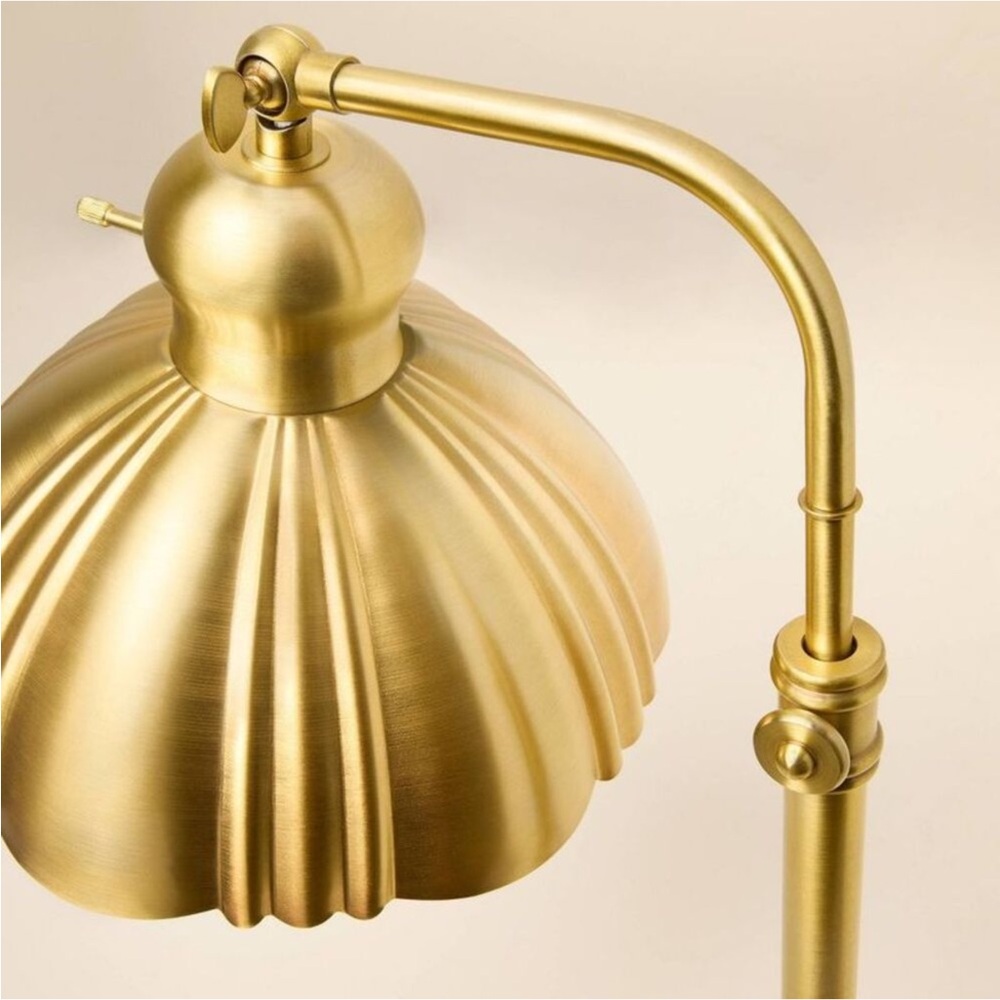 NEW! Fluted Scallop Brass Table Lamp - Hearth &
Hand with Magnolia, Brass,27” - Picture 4 of 4